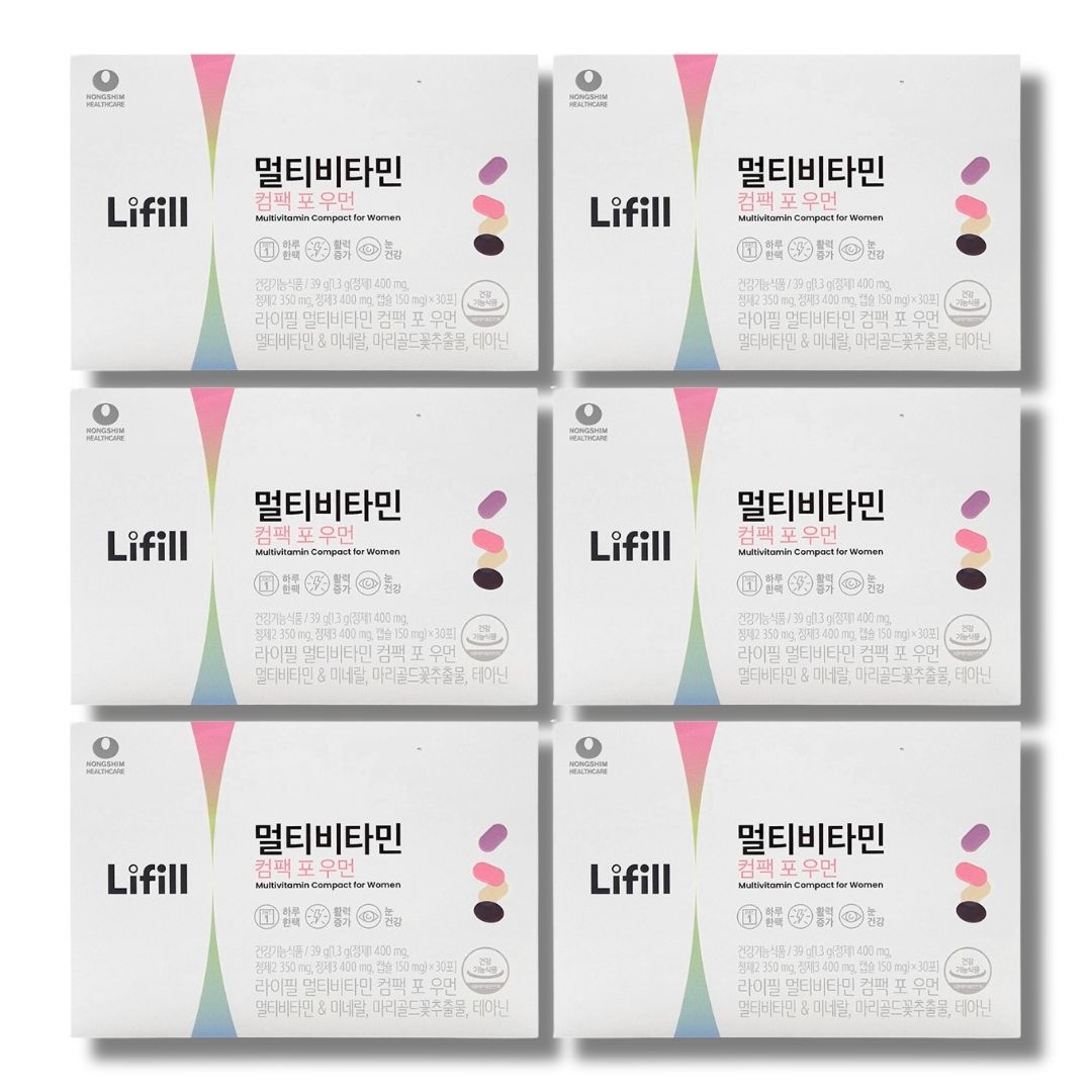 라이필 멀티비타민 컴팩 포 우먼 1.3g 30포 6박스