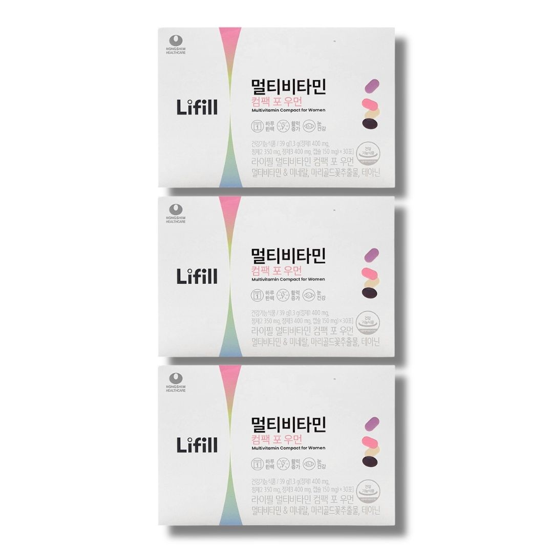 라이필 멀티비타민 컴팩 포 우먼 1.3g 30포 3박스