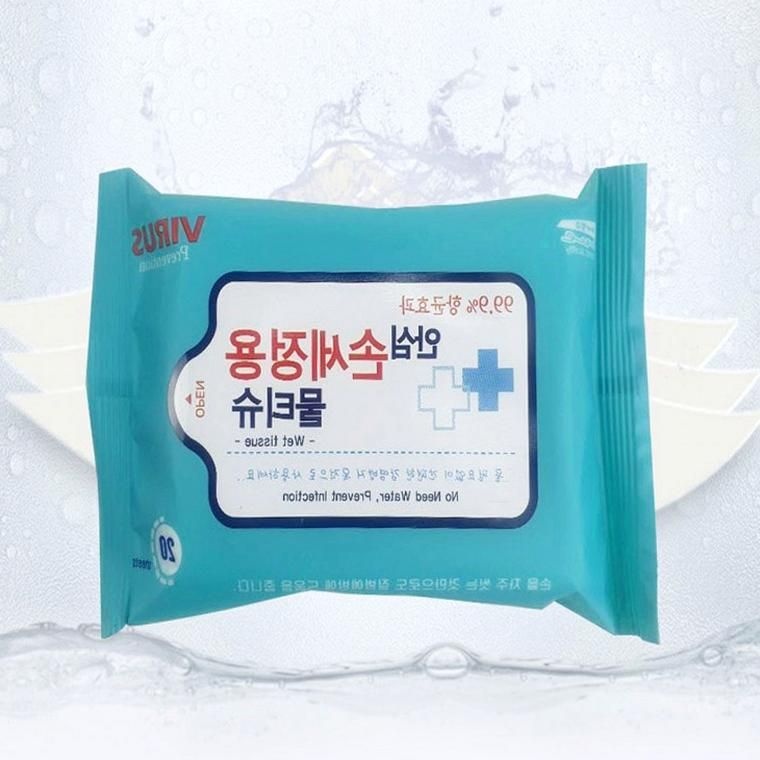 파나이  휴대용 손세정 물티슈 20매 코로나 바이러스제거 세정
