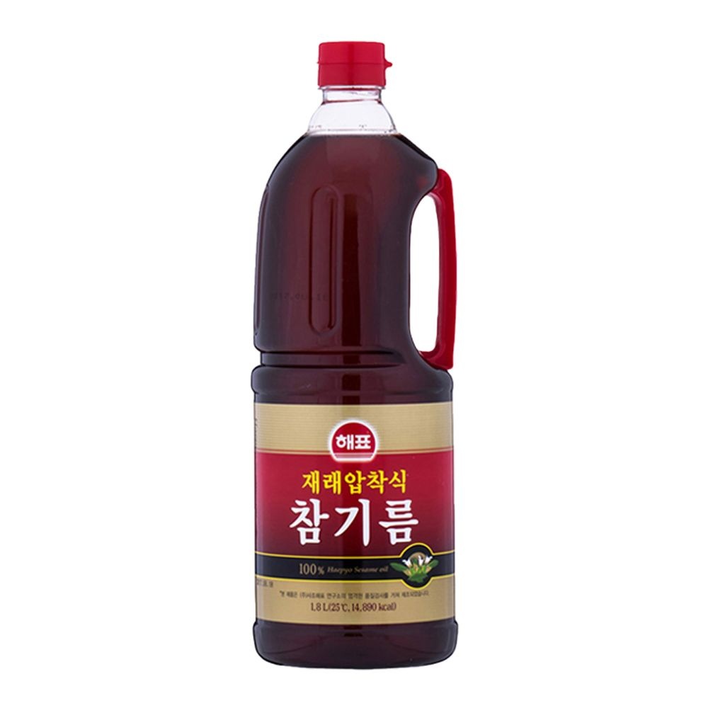 사조해표 재래압착식참기름 1.8L 1개 식용유 간장 된장 국 참기름