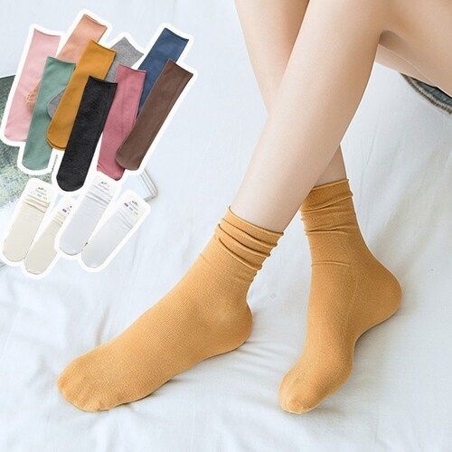패션리더 여자 스타킹 양말 세트 비비드컬러 얇은 신상면 스타킹 양말 5켤레