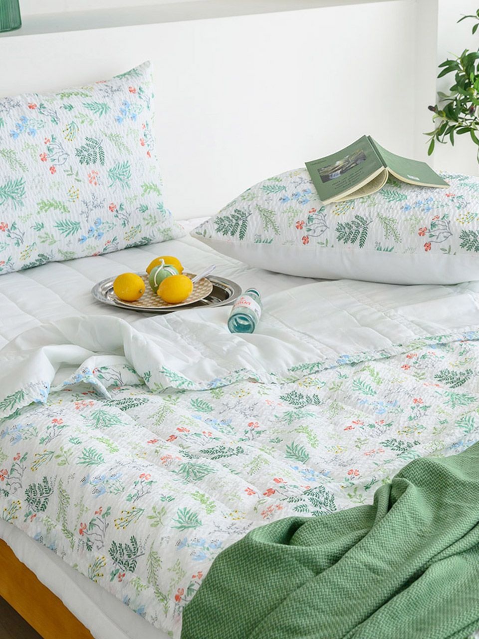 더블리 모닝허브 리플 냉감이불 S/Q 단품&세트 2컬러