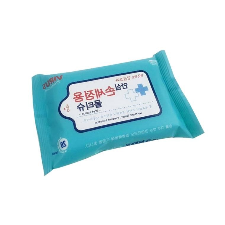 파나이  손세정 물티슈 20매 100개 박스 코로나 바이러스제거