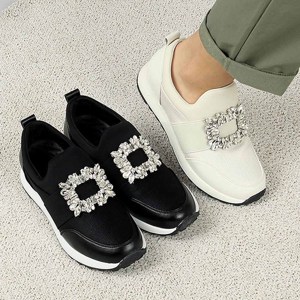 [롯데백화점] 원더슈즈 보석빛 밴딩 천연소가죽 스니커즈 P-631 LE1216407701