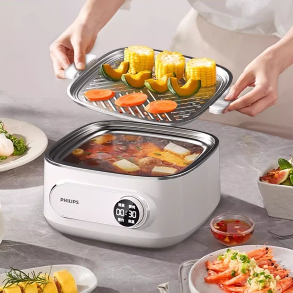 [해외] 필립스 전기 찜기 올인원 가정용 찜통 냄비 스팀 스튜 HD3300