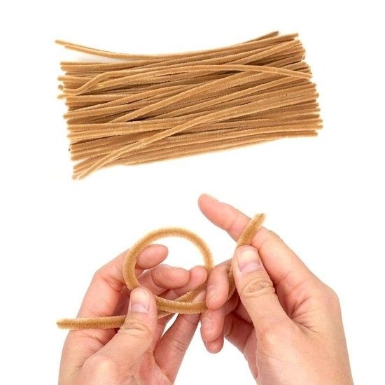 미술 공예재감성료 모루 연갈색 30cm 100개입