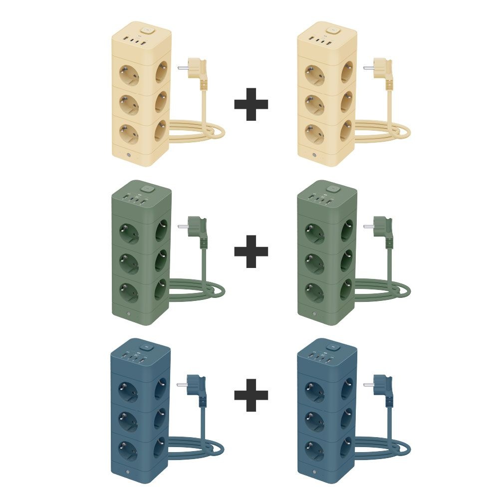 (현대Hmall) 에코너 타워 멀티탭 16구 + 16구