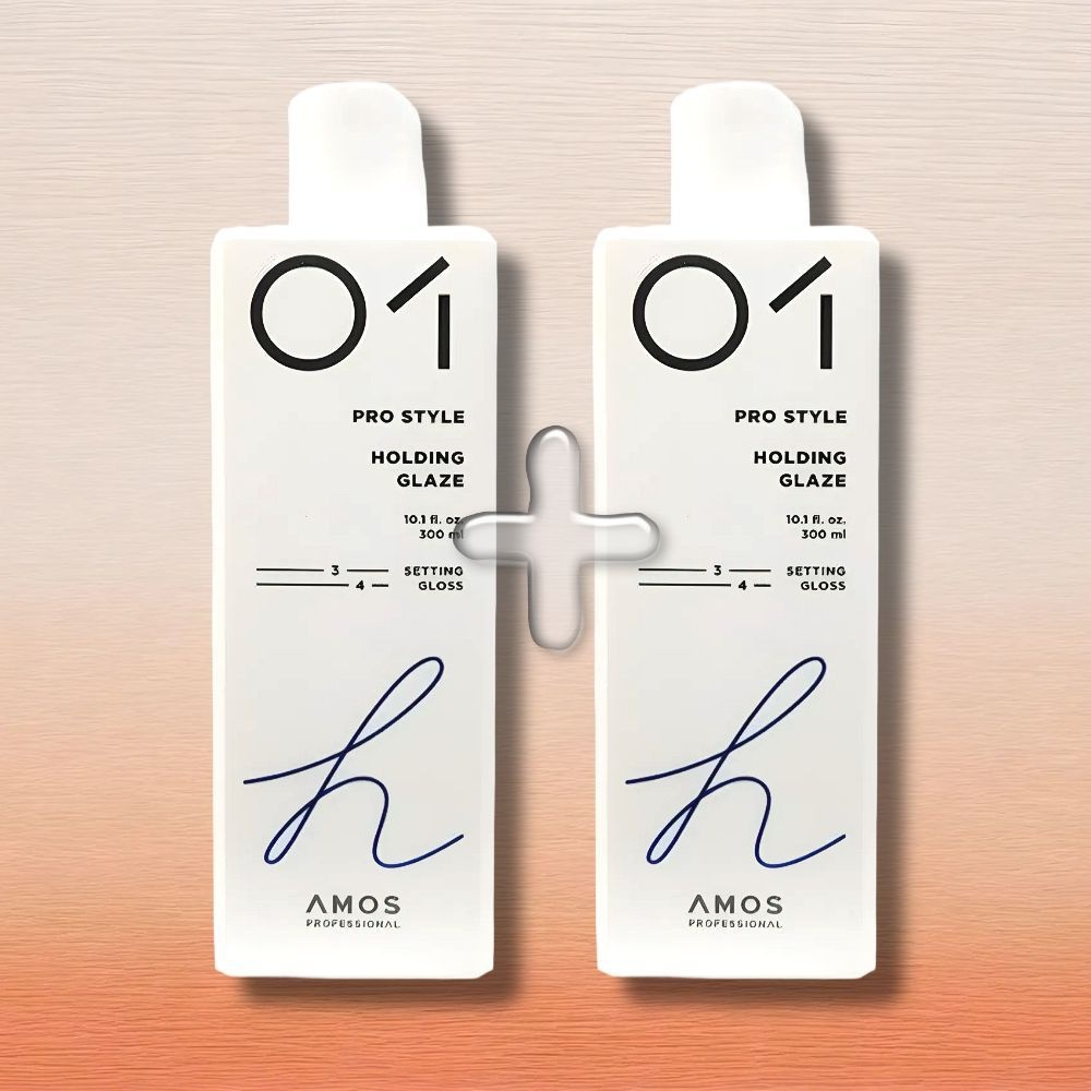 [온누리상품] 아모스프로페셔널 아모스 홀딩 글레이즈 듀오 600ml (300ml x 2) 하루종일 풍성한 컬