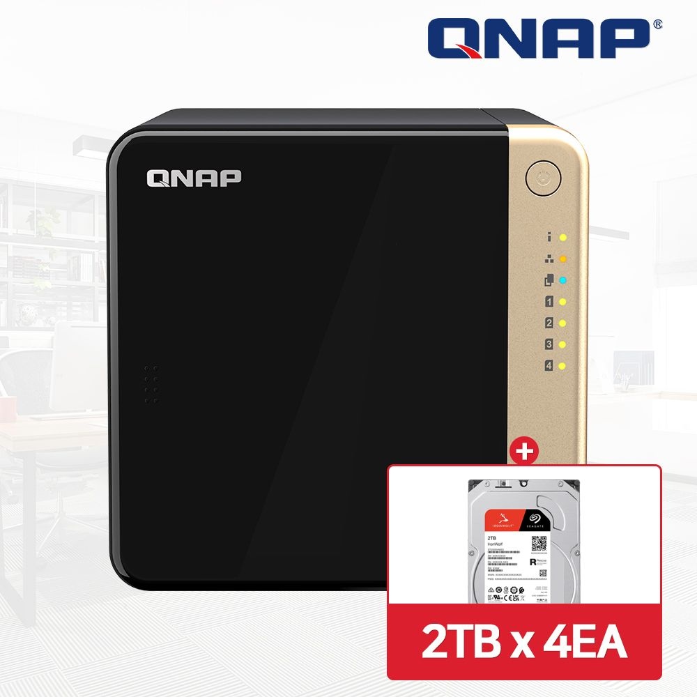 QNAP TS-464-4G-KR NAS 4베이 아이언울프 8TB [2TBx4] HDD 포함