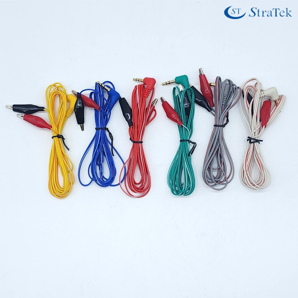 스트라텍 전침선 케이블 집게형 6개 1SET 침전극 자극기 STN-330 전용