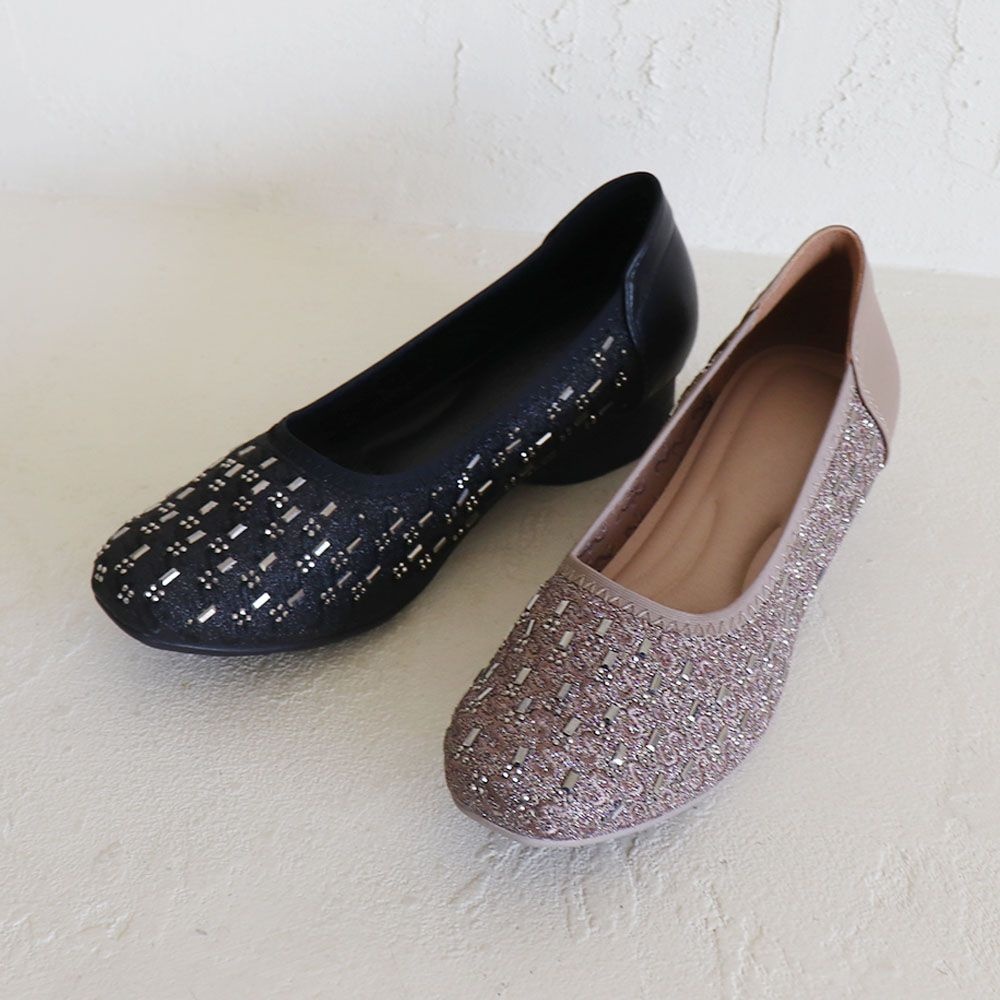 [롯데백화점] 원더슈즈 레이니 컴포트 쿠션 미끄럼방지 밴딩 플랫&단화 4CM P-S830