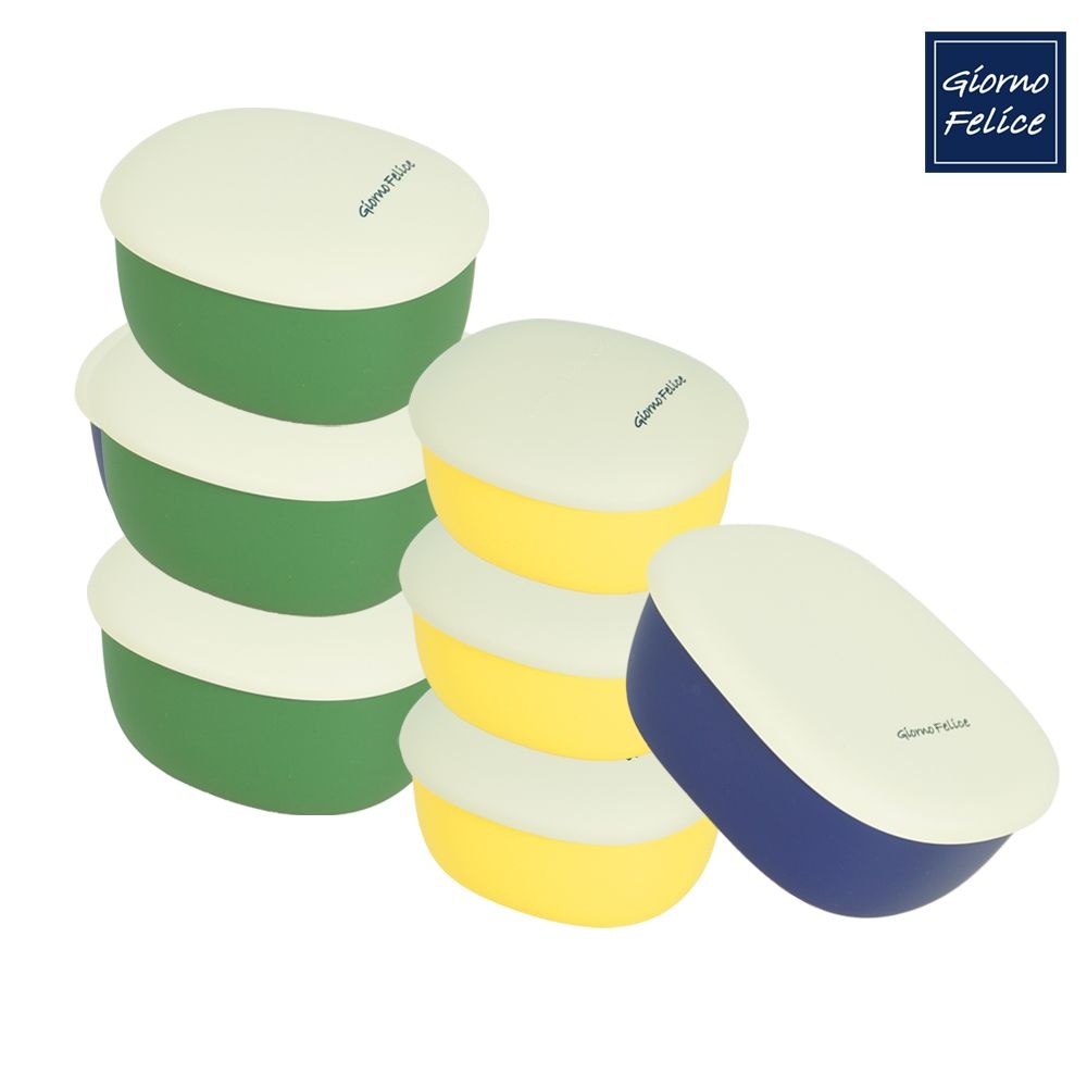 죠르노펠리체 [죠르노펠리체] 더실리 실리콘 간편조리 보관용기 7종 (300ml 3개 +600ml 3개 +1100ml 1개)  GF-TEC3x3_6x3_11x1