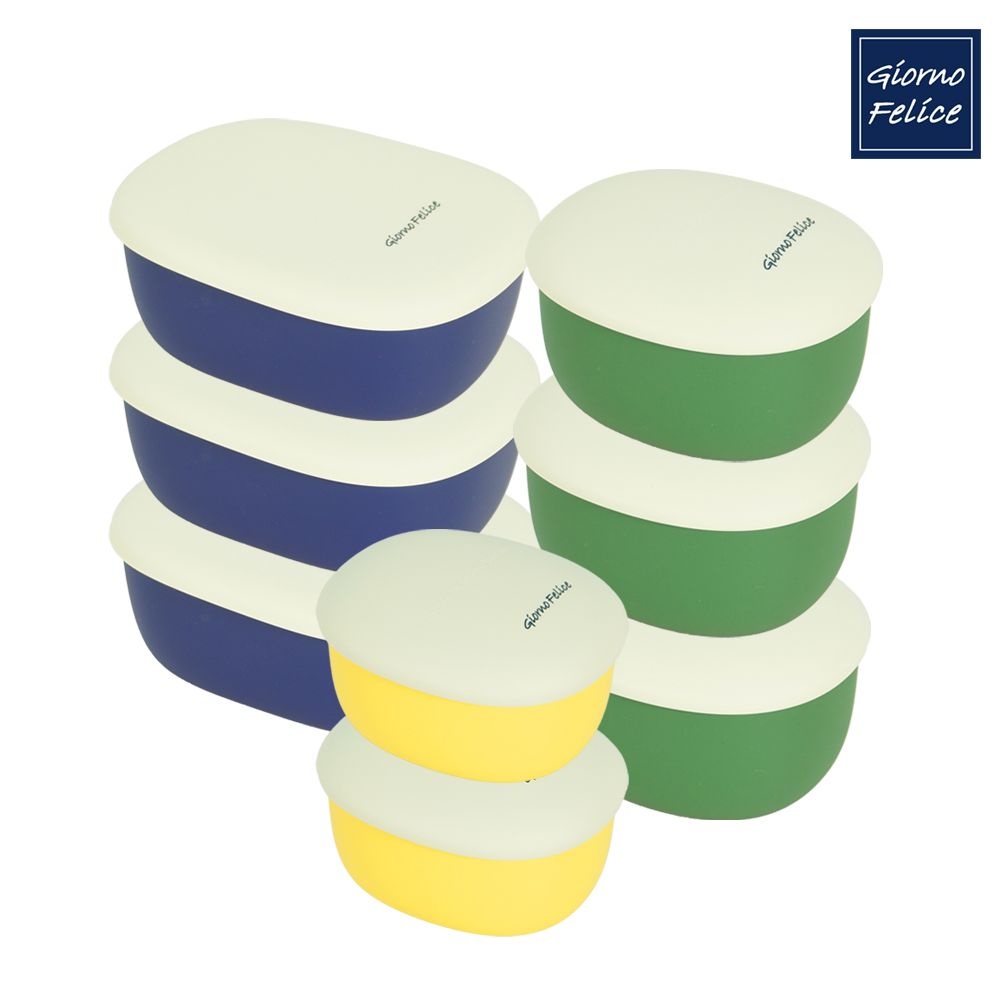 죠르노펠리체 [죠르노펠리체] 더실리 실리콘 간편조리 보관용기 8종 (300ml 2개 +600ml 3개 +1100ml 3개)  GF-TEC3x2_6x3_11x3