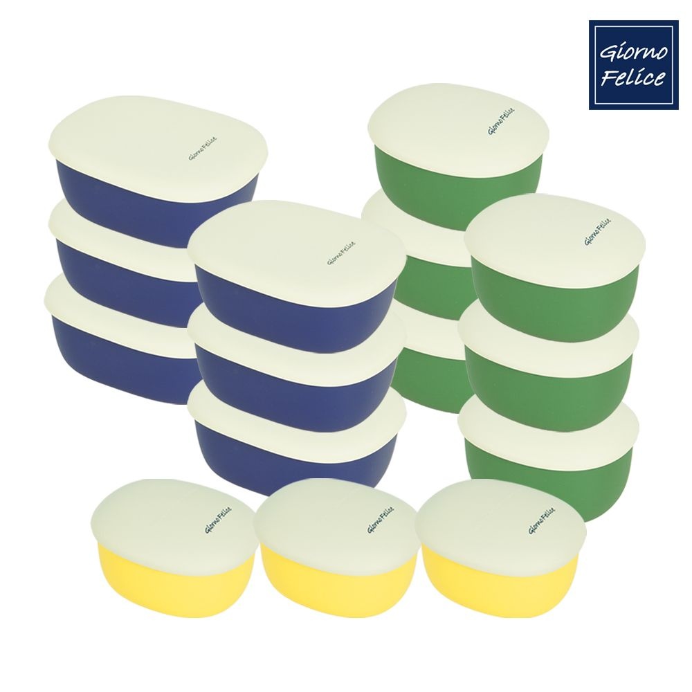 죠르노펠리체 [죠르노펠리체] 더실리 실리콘 간편조리 보관용기 15종 (300ml 3개 +600ml 6개 +1100ml 6개)  GF-TEC3x3_6x6_11x6