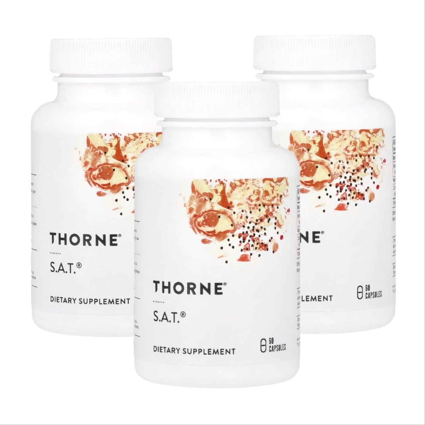 [해외] 쏜리서치 SAT 밀크씨슬 (실리마린,아티쵸크,커큐민 복합체) 60캡슐 X 3통