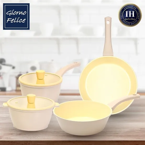 IH 하모니 멀티 프라이팬 28cm+웍팬 28cm+냄비 2종(편수 18cm+양수 20cm) GF-IM8WS8P0