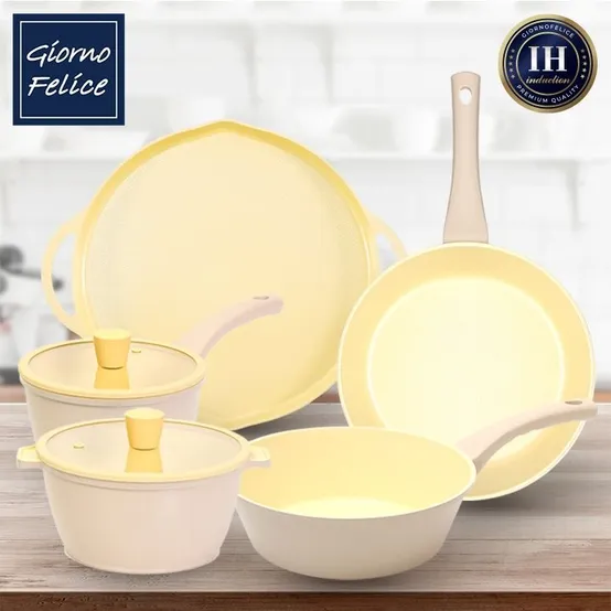 IH 하모니 멀티 프라이팬 28cm+웍팬 28cm+냄비 2종(편수 18cm+양수 20cm)+그리들 34cm GF-IM8WS8P0IGY