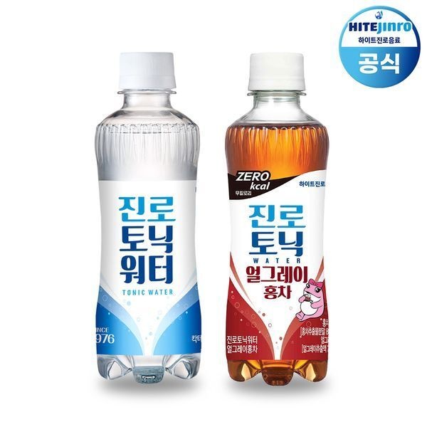 [교보문고] 하이트진로 진로 토닉워터 300ml x12개+얼그레이홍차 300ml x12개