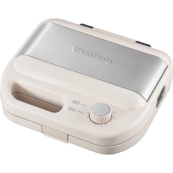 [해외] Vitantonio 와플 & 핫샌드 베이커 실버 x 아이보리 VWH-600-I 158925