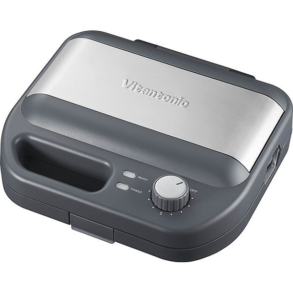 [해외] Vitantonio 와플 & 핫 샌드 베이커 실버x블랙 VWH-600-K 158930