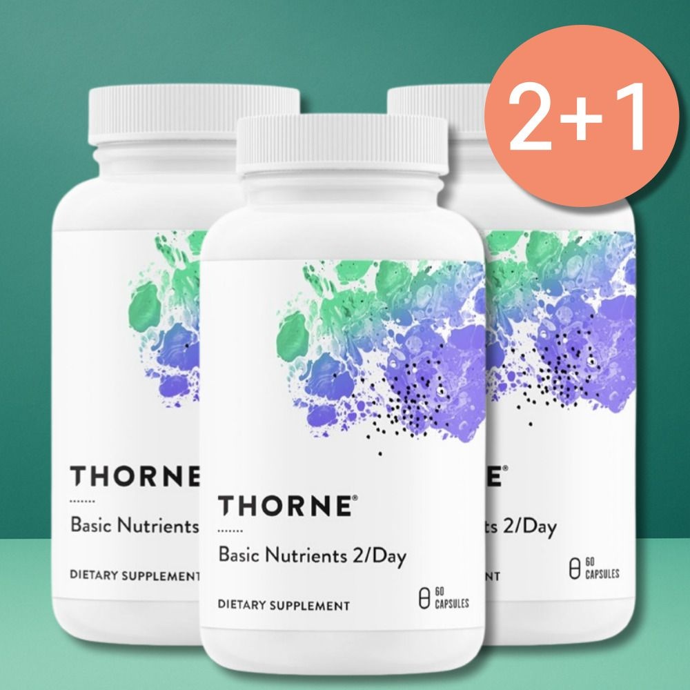 [해외] 쏜리서치 기초영양소 투퍼데이 베이직 뉴트리언트 60캡슐 Thorne 3개세트