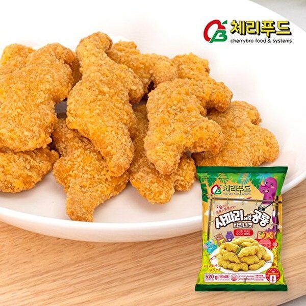 체리푸드 사파리에 간 공룡치킨너겟 520g 2봉