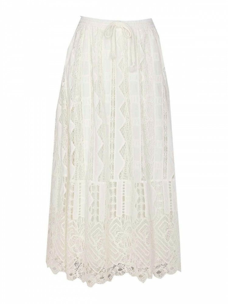 핀코 [관부가세포함] 라프리마 여성 니 Length 미디 Leggero 스커트 104905A2G9Z05 화이트 /8