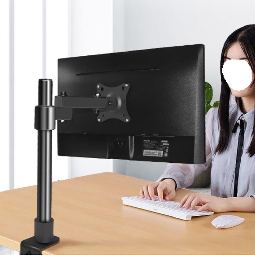 책상집게고정 높이조절 틸팅 싱글모니터암 커브드모니터 VESA