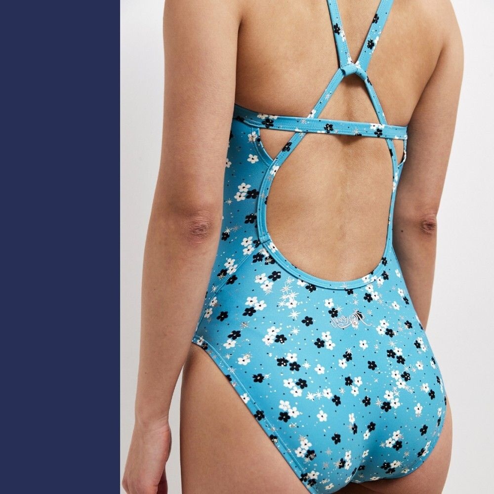 브랜드수영복 강습 고급 예쁜수영복jkuss 블루 벚꽃 플라워 트리플삼각백 여성 원피스 수영복 베스트셀러 스파, image size:1000x1000