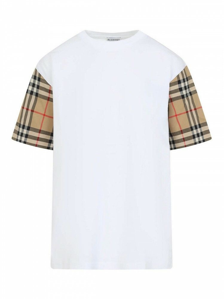 버버리 [관부가세포함] 라프리마 여성 티셔츠 Carrick 숏 슬리브 체크 8073029 화이트 /8
