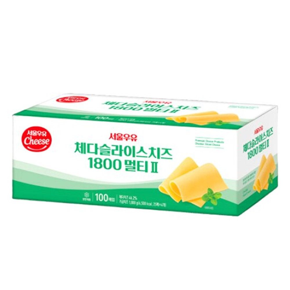 [온세일][냉장] 체다슬라이스치즈 멀티2 1800gx1개