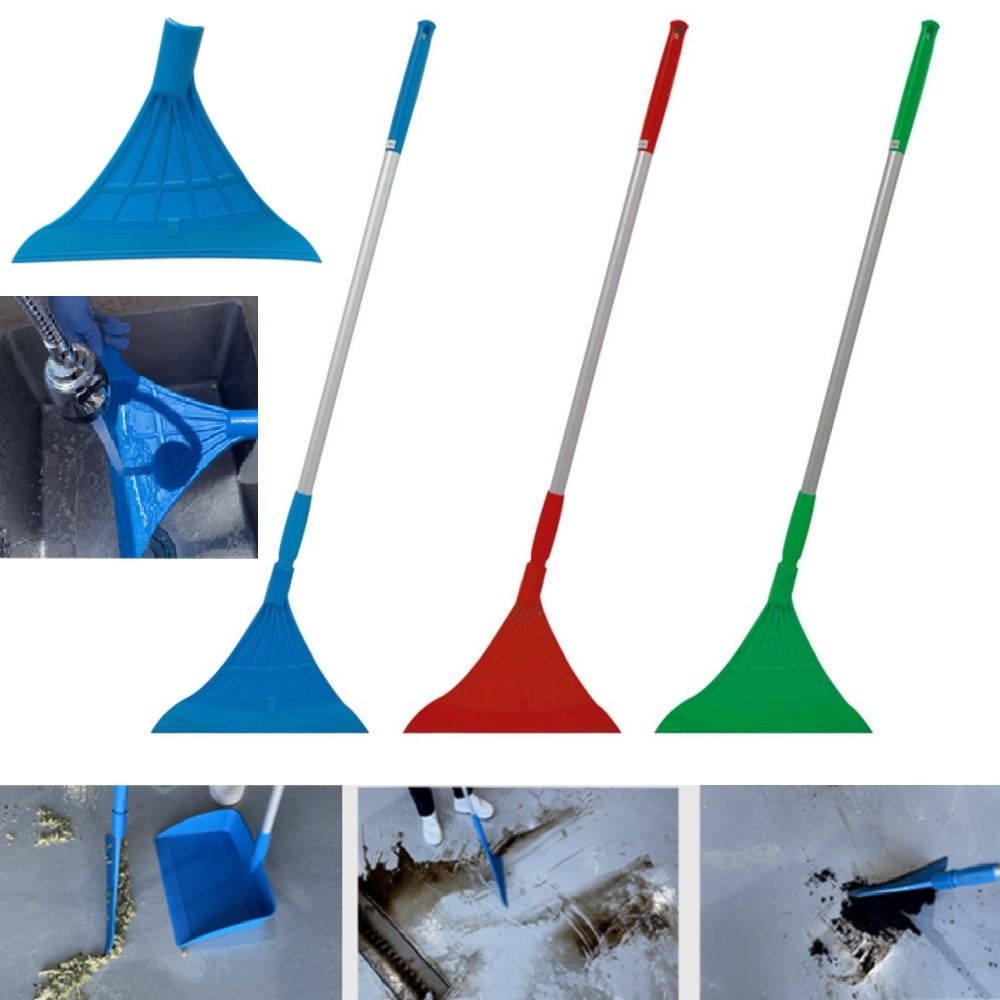 HACCP 식품공장 주방 털없는 실리콘 고무 빗자루 물로세척 사용편한 위생청소