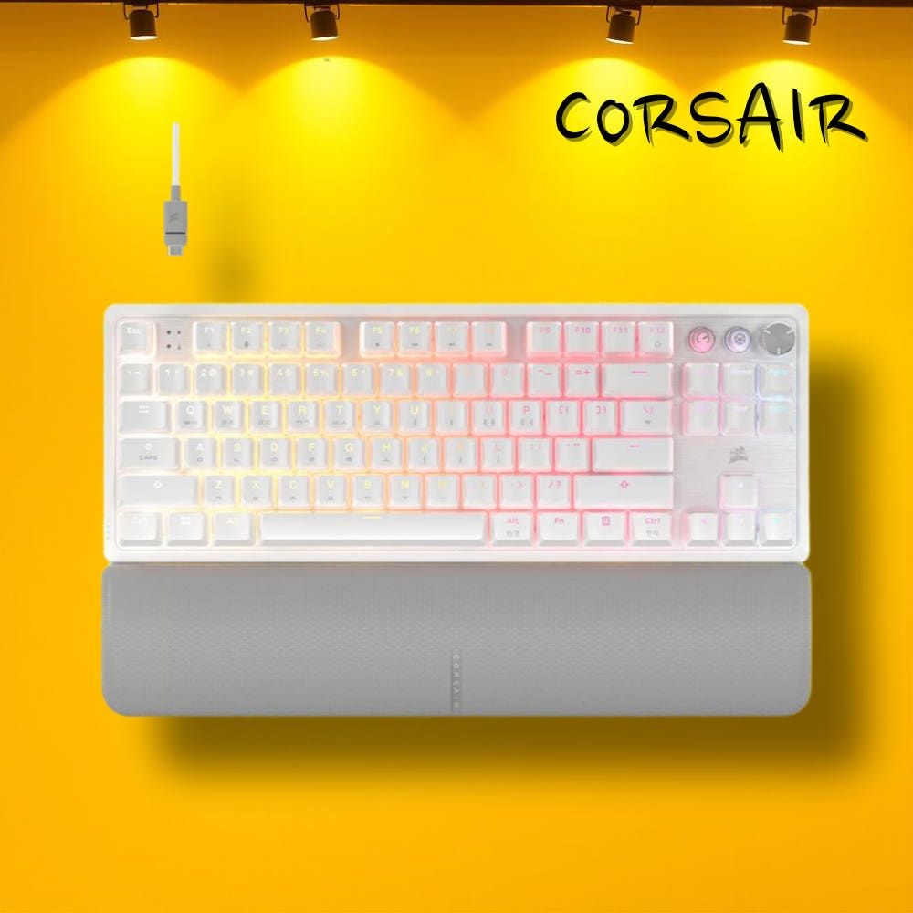 [오늘출발] 커세어 K70 PRO TKL MGX 래피드트리거 마그네틱축 게이밍 기계식 키보드 화이트