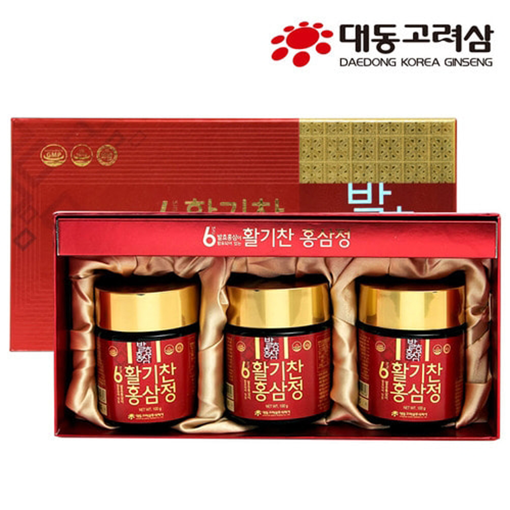 대동고려삼 6년근 활기찬홍삼정 100gx3병(쇼핑백동봉)