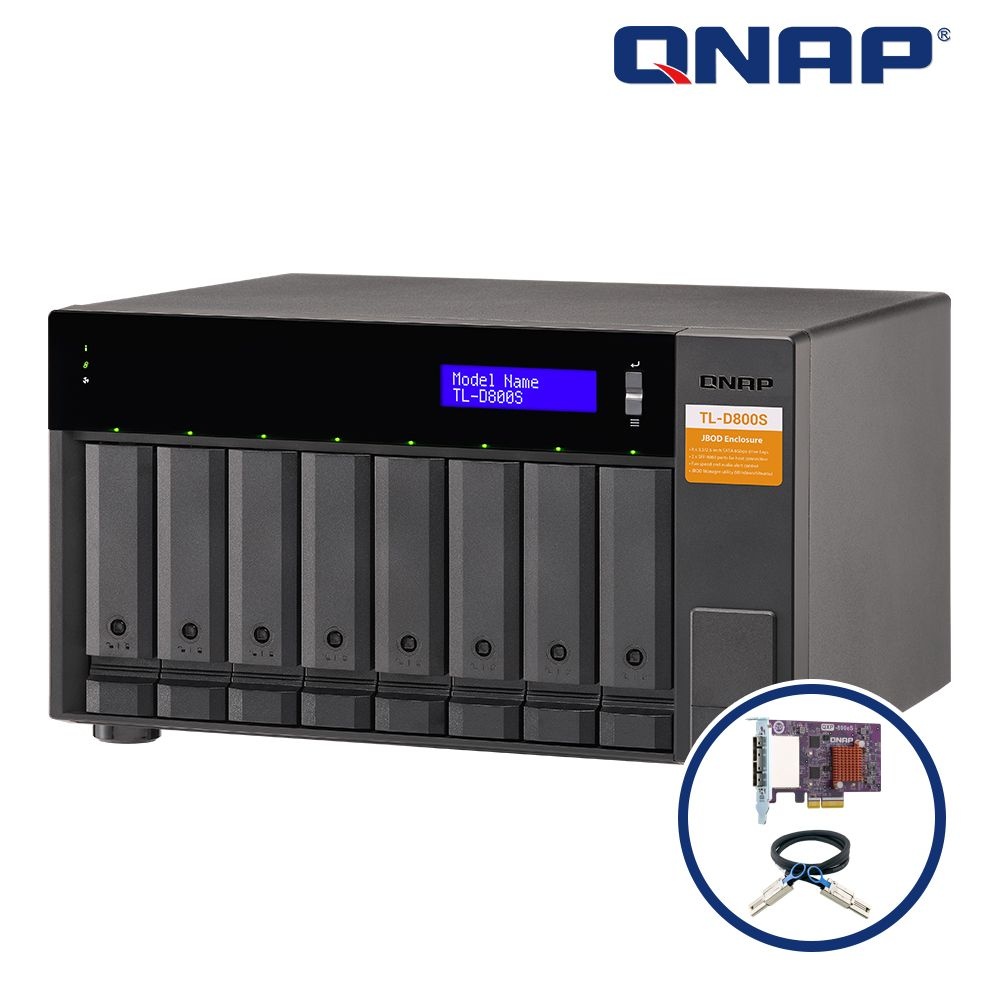 [오늘출발] QNAP 큐냅 8베이 DAS 스토리지 QNAP TL-D800S PC확장 외장 케이스