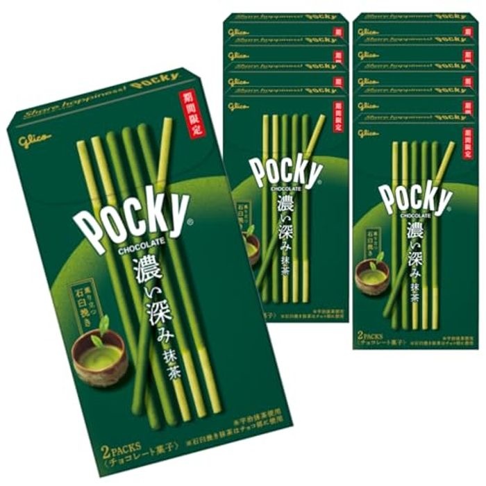 [해외] 포키 말차맛 녹차빼빼로 진한 녹차맛2봉 10개 애자키 글리코