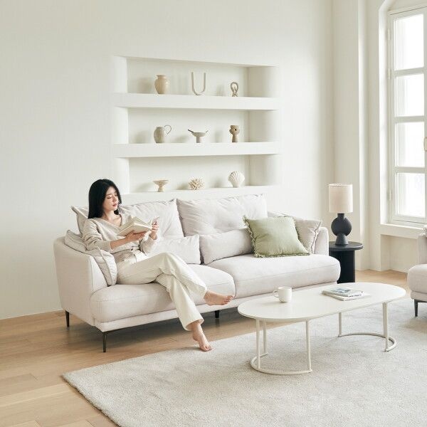 에몬스 [에몬스] 아인 3인용 생활발수 이지클린 패브릭 소파