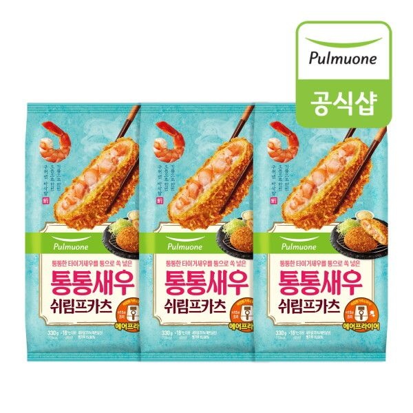 우일수산㈜ 풀무원 [풀무원] 통통새우 쉬림프카츠 330g x 3봉