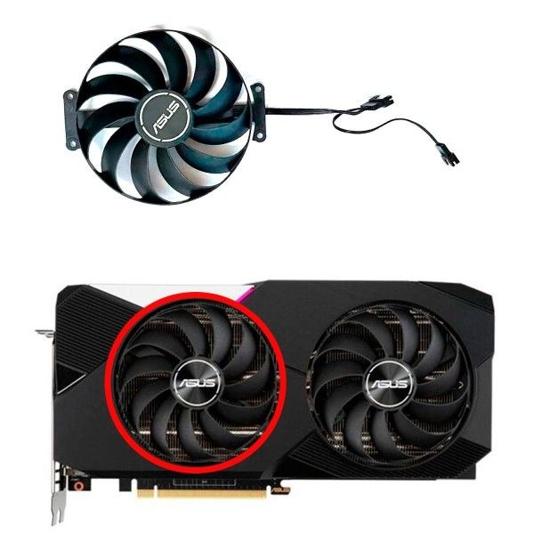 2팬 ASUS RTX 3070 Ti 듀얼 OC 팬용 새로운
