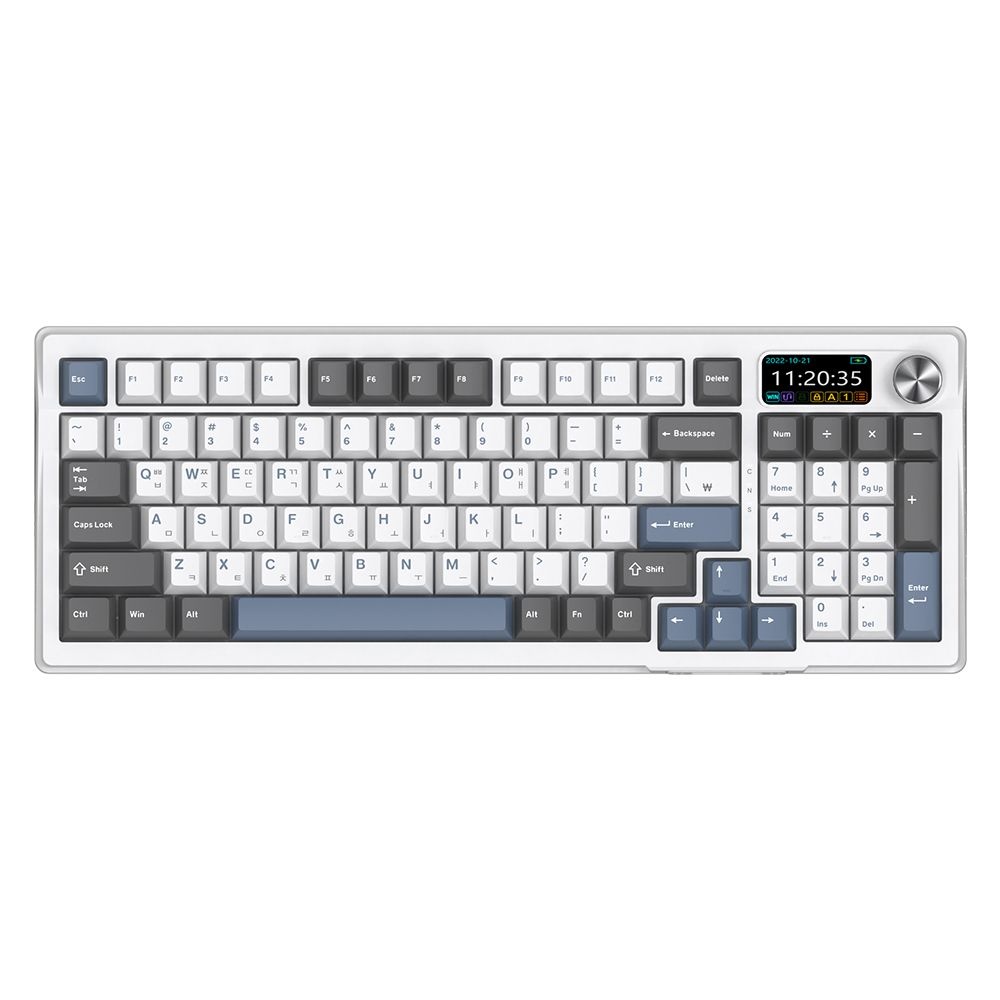 앱코 앱코 AK100 3모드 유무선 기계식 키보드 베이비 블루 스위치