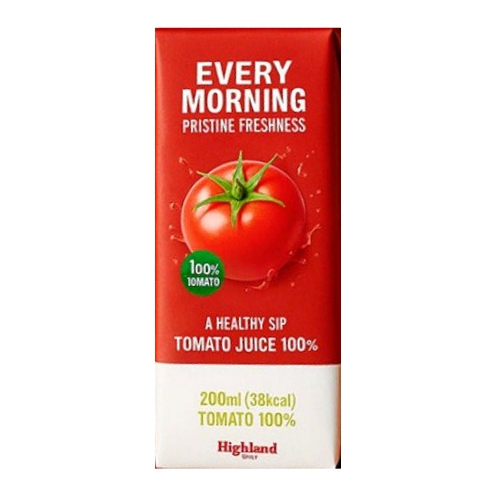하이랜드 프레쉬 100% 착즙 토마토 주스 200ml 72팩 무설탕 무가당 무염 라이코펜 베타카로틴 (Lkn)