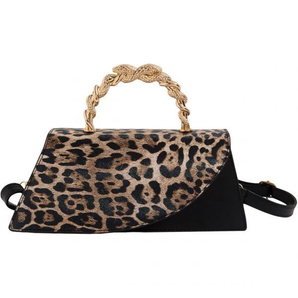 스웨티락스 여성 레오파드 프린트 지갑 탑 핸들 플랩 사첼 크로스바디 백 662234