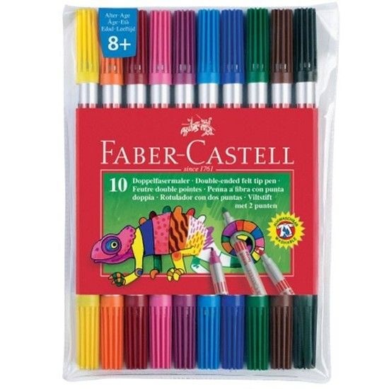 상품상세참조 파버카스텔 더블팁 마카 10색 양면사인펜 3F 자재
