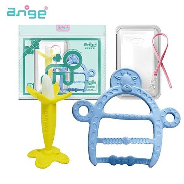 앙쥬 앙쥬 [보리보리]앙쥬 치발기 2종세트_마마치발기+기린팔찌치발기(파랑)