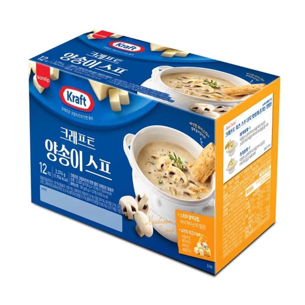 크래프트 양송이스프 198g 12개 파이스틱 포함 코스트코 스프 간편식 아침대용 대용량