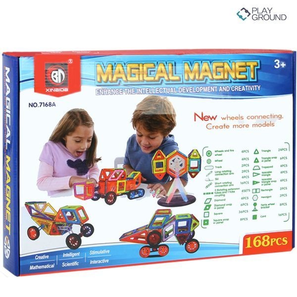 하늘썬별 [보리보리]하늘썬별 매직맥 스마트브레인 자석블럭 168p 박스형 xinbi7168b