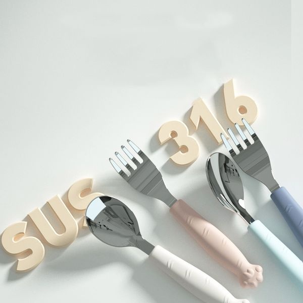 베베라팡 [보리보리]베베라팡 실리콘 손잡이 스푼 포크 세트 (케이스 증정)