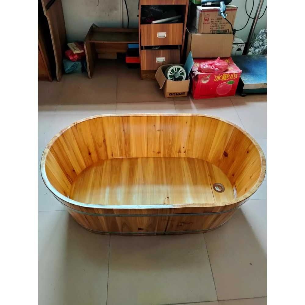 간이 욕조 나무 반신욕기 가정용 이동식 편백 반신욕 전신 히노끼 사우나