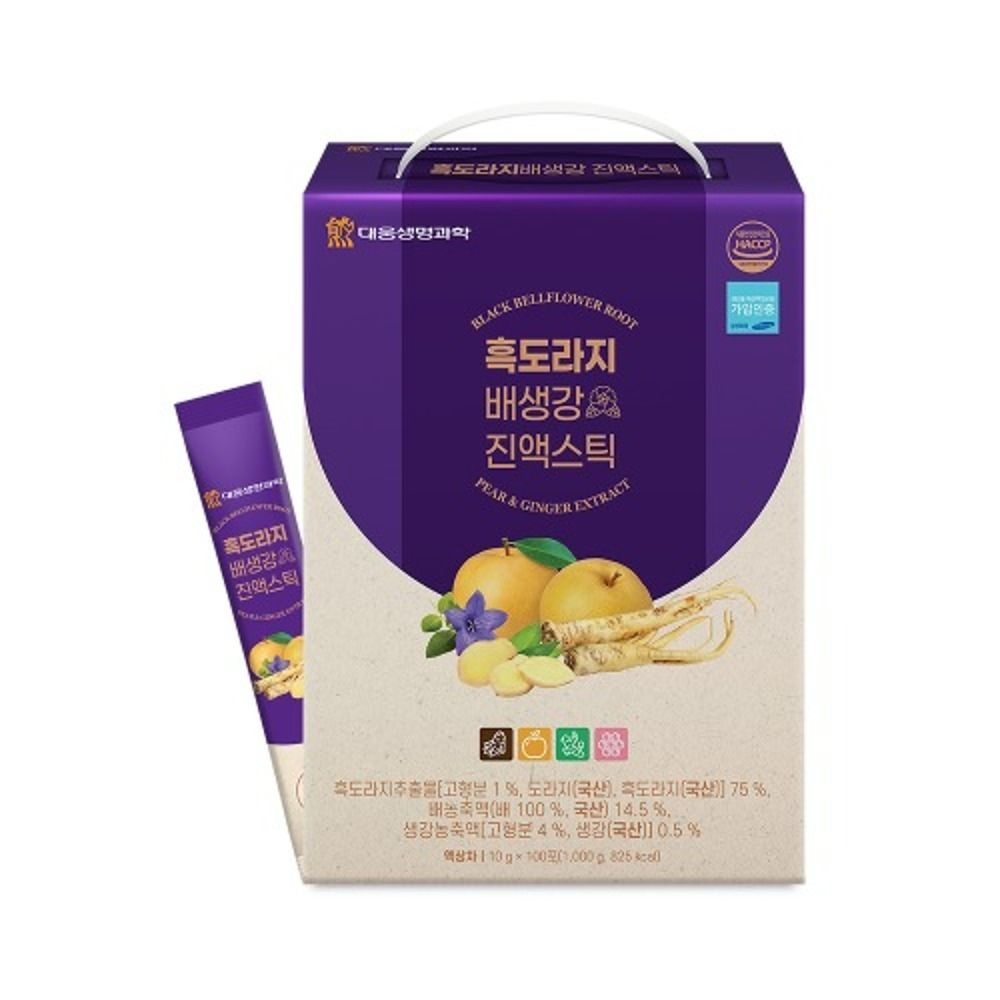 대웅생명과학 구증구포 흑도라지배생강 진액스틱 10g x 100포 활력케어 가족건강