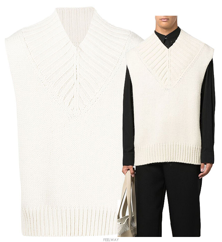 질샌더 【국내 바이샵】 질샌더 모헤어 오버 니트 베스트 J21GP0043J14560